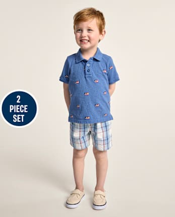 Boys Plaid 2-Piece Outfit Set - Nantucket Charm