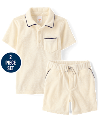 Boys Contrast Terry 2-Piece Outfit Set - Nantucket Charm