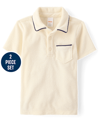 Boys Embroidered Flag 2-Piece Swim Set - Swim Shop