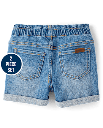 Girls Embroidered Fruit Bowl 2-Piece Outfit Set - Amalfi Coast