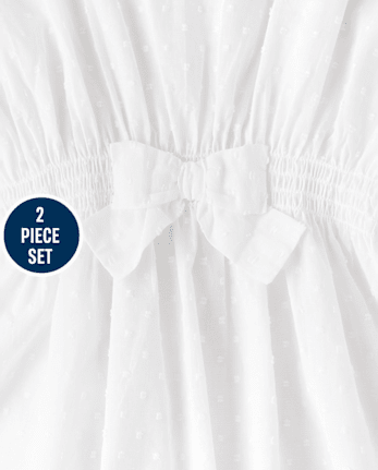 Girls Embroidered Flag 2-Piece Swim Set - Swim Shop