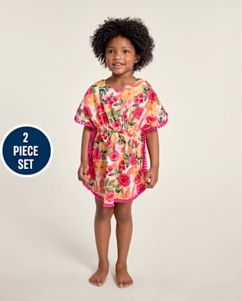 Girls Floral 2-Piece Swim Set - Swim Shop