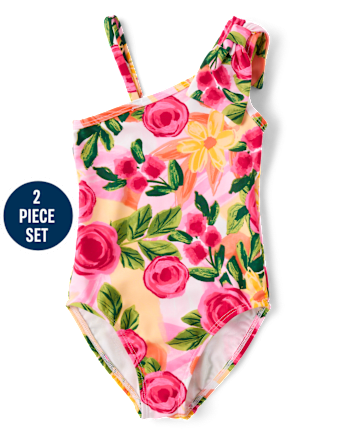 Girls Floral 2-Piece Swim Set - Swim Shop