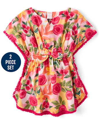Girls Floral 2-Piece Swim Set - Swim Shop