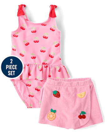Girls Cherry 2-Piece Swim Set - Swim Shop