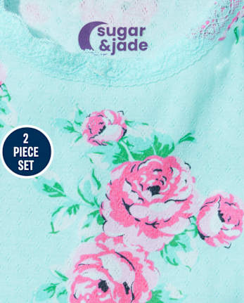 Tween Girls Floral Cotton Pajamas