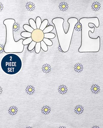 Tween Girls Daisy French Terry Pajamas
