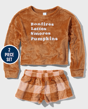 Pijama de forro polar para niñas Tween