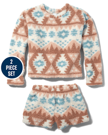 Tween Girls Western Sherpa Pajamas