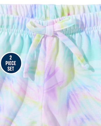 Pijama de rizo francés con efecto tie-dye para niñas Tween