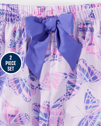 Pijama Charmeuse de mariposa para niñas Tween