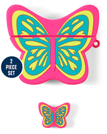 Juego de 2 piezas de estuche para auriculares inalámbricos Tween Girls Butterfly