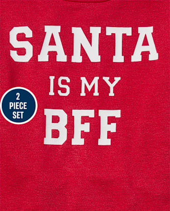 Tween Girls Santa Is My BFF Pajamas