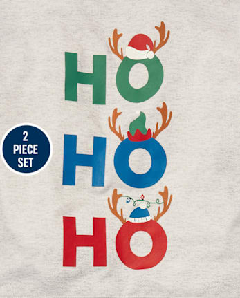 Pijama de franela y rizo francés Ho Ho Ho para niñas Tween