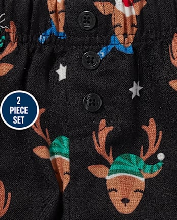 Pijama de franela y rizo francés Ho Ho Ho para niñas Tween