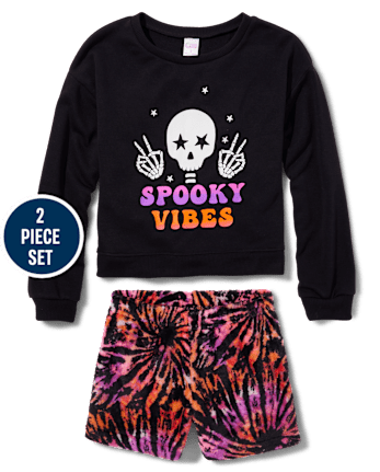 Tween Girls Tie Dye Spooky Vibes Pajamas
