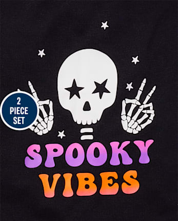 Tween Girls Tie Dye Spooky Vibes Pajamas
