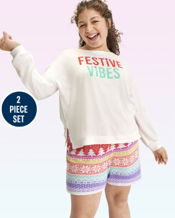 Tween Girls Festive Vibes Pajamas