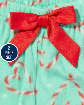Pijama de forro polar alegre y brillante para niñas Tween