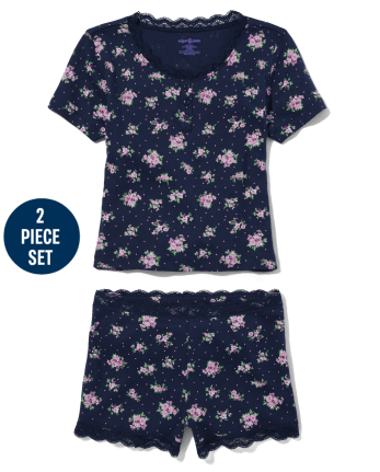 Tween Girls Short Sleeve Pointelle Pajamas | The Children's Place - TIDAL