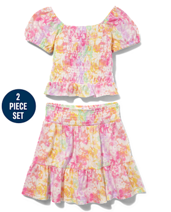 Tween Girls Floral 2-Piece Outfit Set