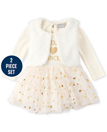 Baby Girls Foil Daddy's Princess Outfit Set