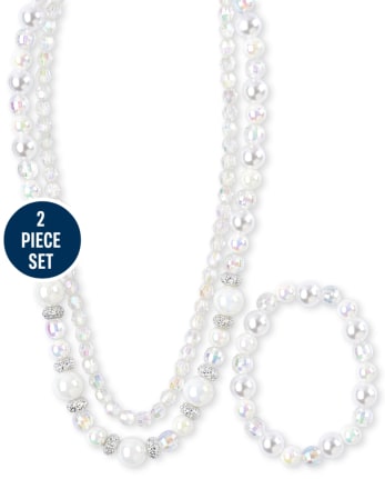 Ensemble de bijoux 3 pièces en perles pour filles