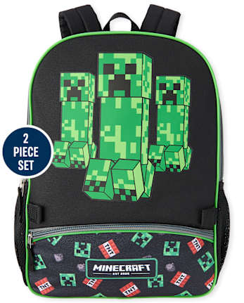 Ensemble sac à dos et boîte à lunch Minecraft pour garçons