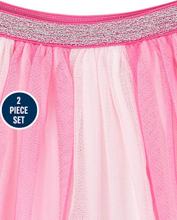 Ensemble haut à volants et jupe tutu pour bébé et petite fille, gâteau d'anniversaire à paillettes