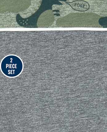 Baby And Toddler Boys Camo Dino Outfit Set