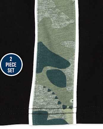 Baby And Toddler Boys Camo Dino Outfit Set