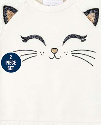 Conjunto de niñitas con conjunto de gato y leopardo