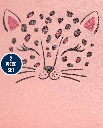 Toddler Girls Leopard Outfit Set