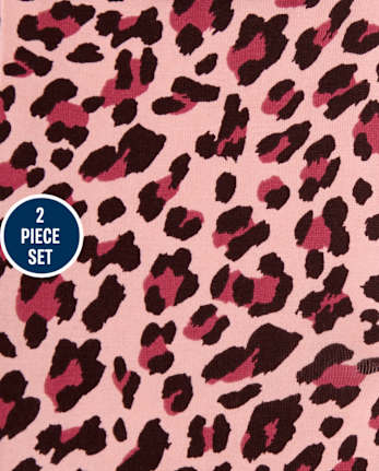 Toddler Girls Leopard Outfit Set