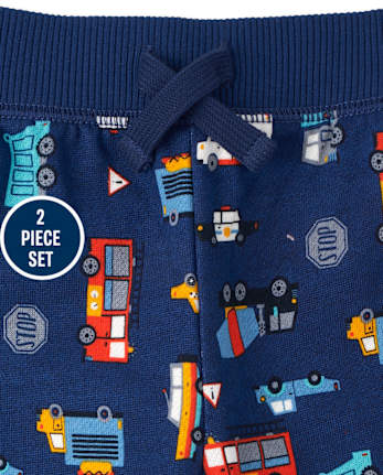 Baby And Toddler Boys Fire Truck Outfit Set