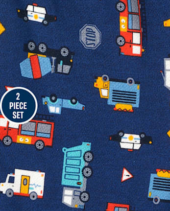 Baby And Toddler Boys Fire Truck Outfit Set