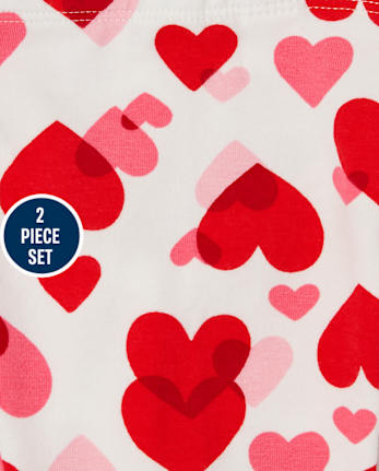 Toddler Girls Valentine's Day Dad Outfit Set