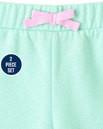 Toddler Girls Love Sherpa Outfit Set4