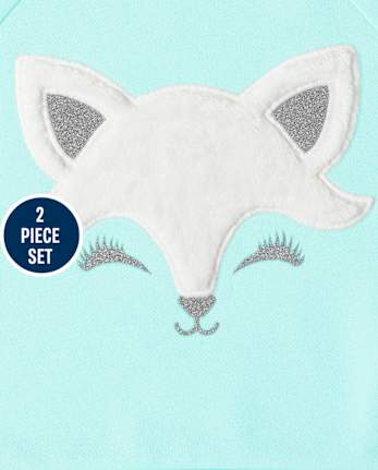 Conjunto de traje de zorro para niñas pequeñas