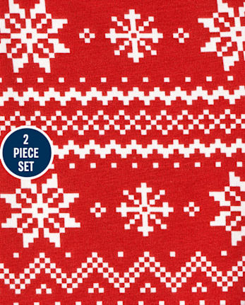 Conjunto de traje de pingüino Fairisle para niñas pequeñas
