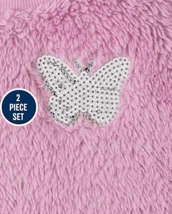 Toddler Girls Butterfly Outfit Set