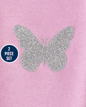 Toddler Girls Butterfly Outfit Set