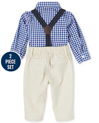 Conjunto bebé niño popelín cuadros