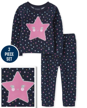 Toddler Girls Star And Dot Outfit Set