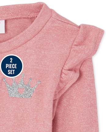 Ensemble de tenue de pull léger Crown pour petites filles