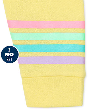 Conjunto de 2 piezas de arcoíris para niñas pequeñas