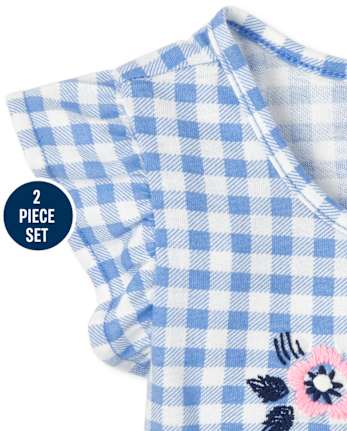Toddler Girls Gingham 2-Piece Set
