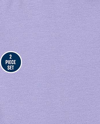 Ensemble 2 pièces à basque papillon pour petites filles