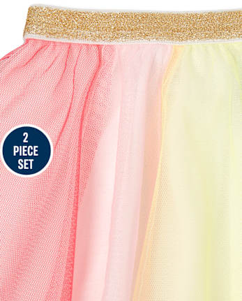 Toddler Girls Birthday Rainbow 2-Piece Set