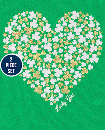 Conjunto de 2 piezas para niñas pequeñas del Día de San Patricio
